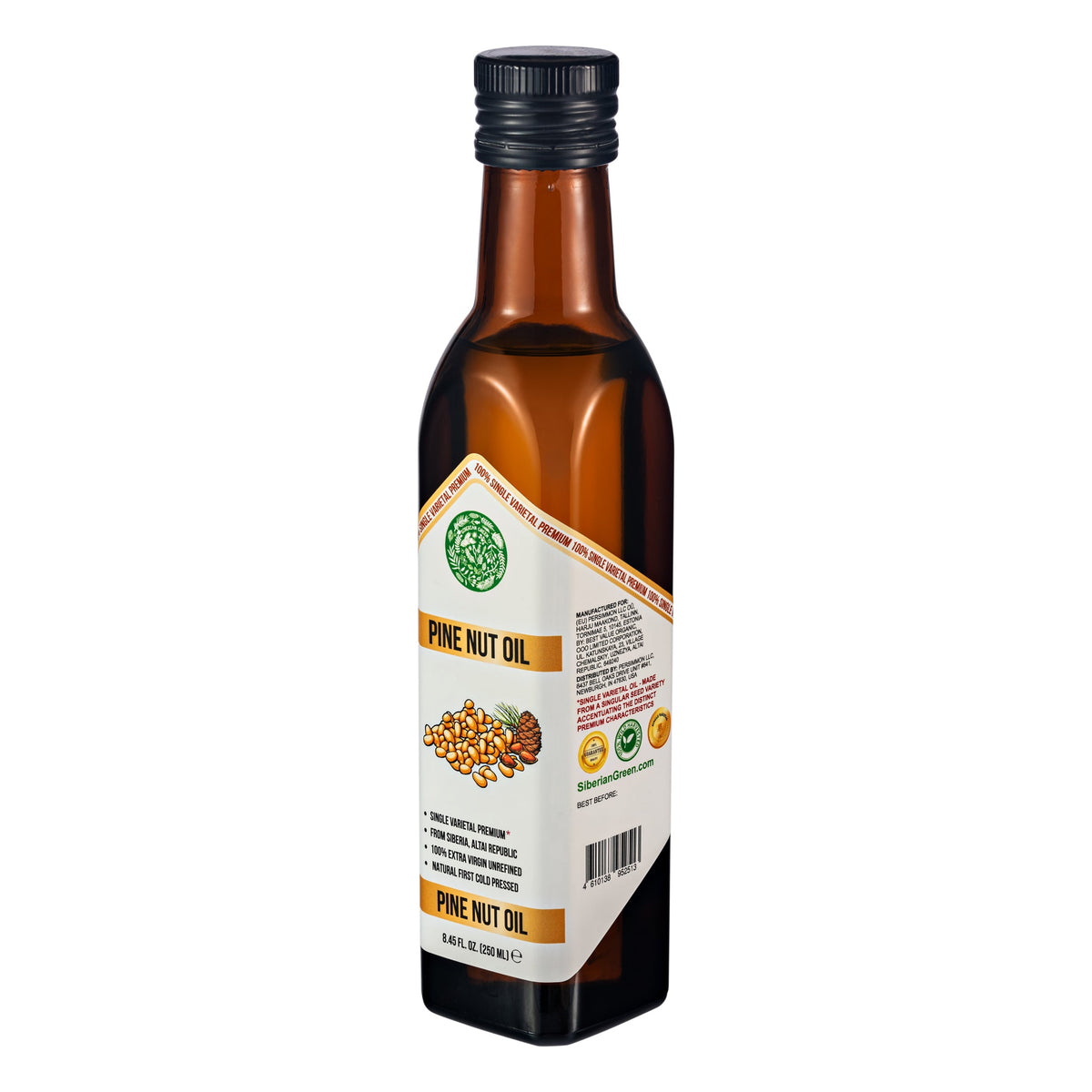 Prodotti verdi siberiani Olio di pinoli biologico - 250ml