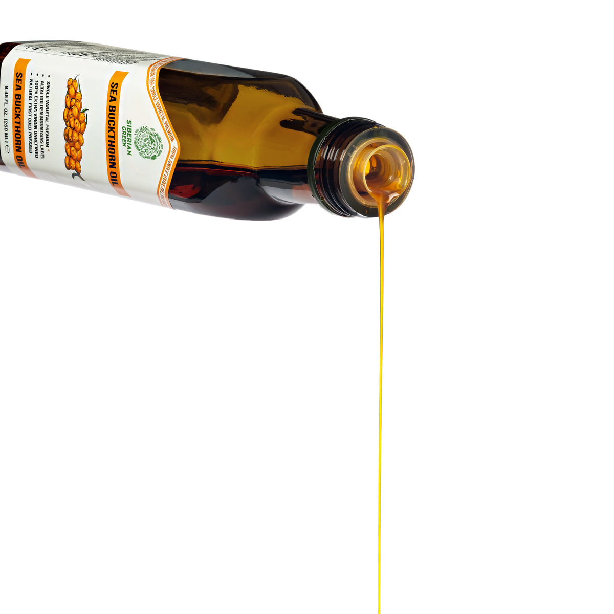 Olio di olivello spinoso verde siberiano - 250ml Extravergine spremuto a freddo