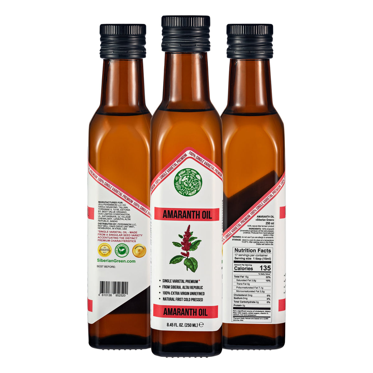 Olio di amaranto verde siberiano - 250 ml 