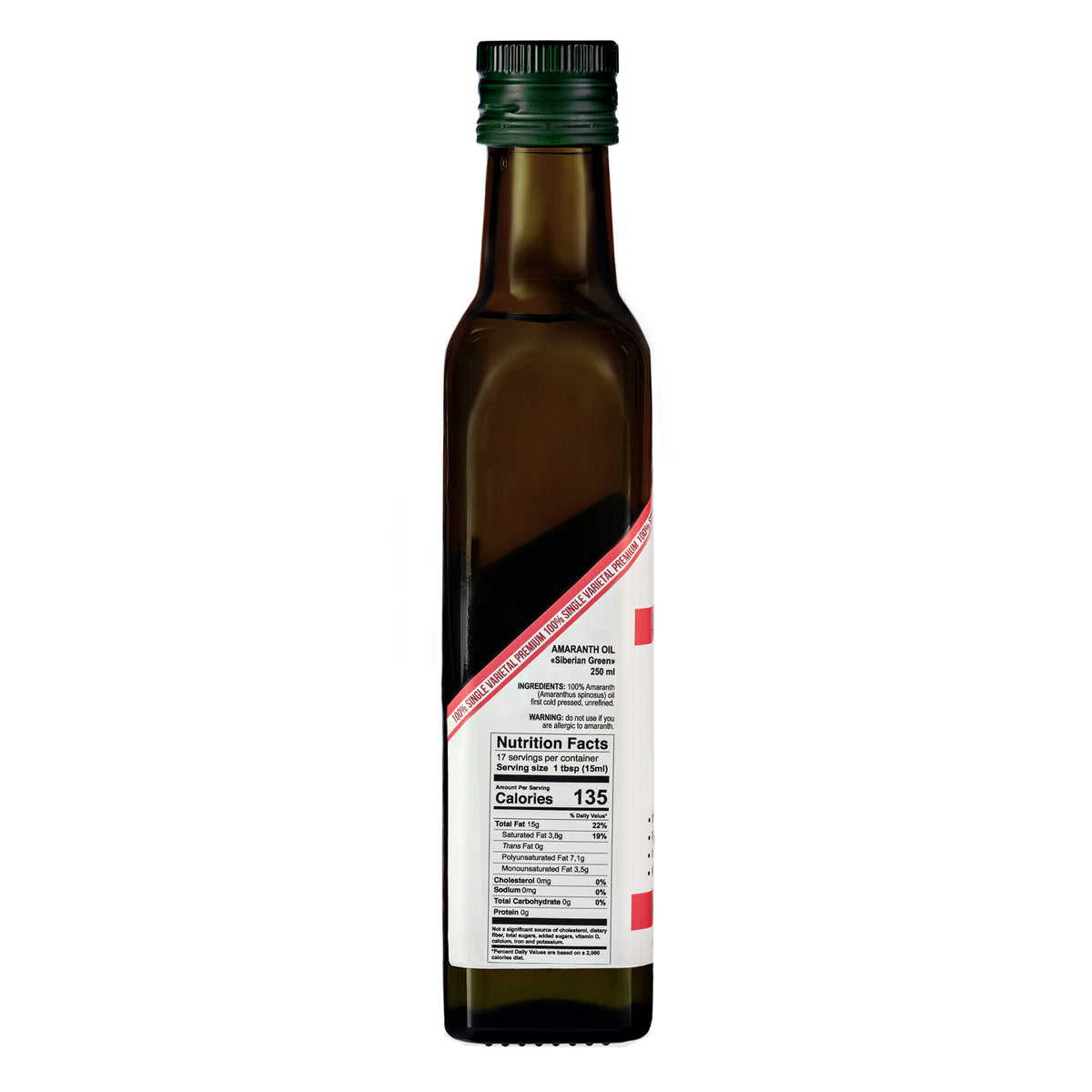 Olio di amaranto verde siberiano - Spremuto a freddo | Bottiglia di vetro da 250 ml