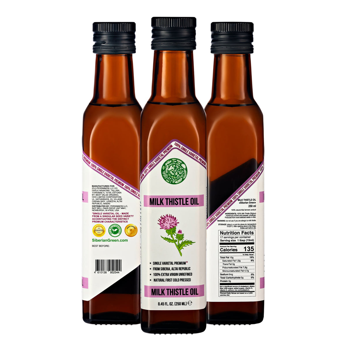 Olio di cardo mariano verde siberiano puro 