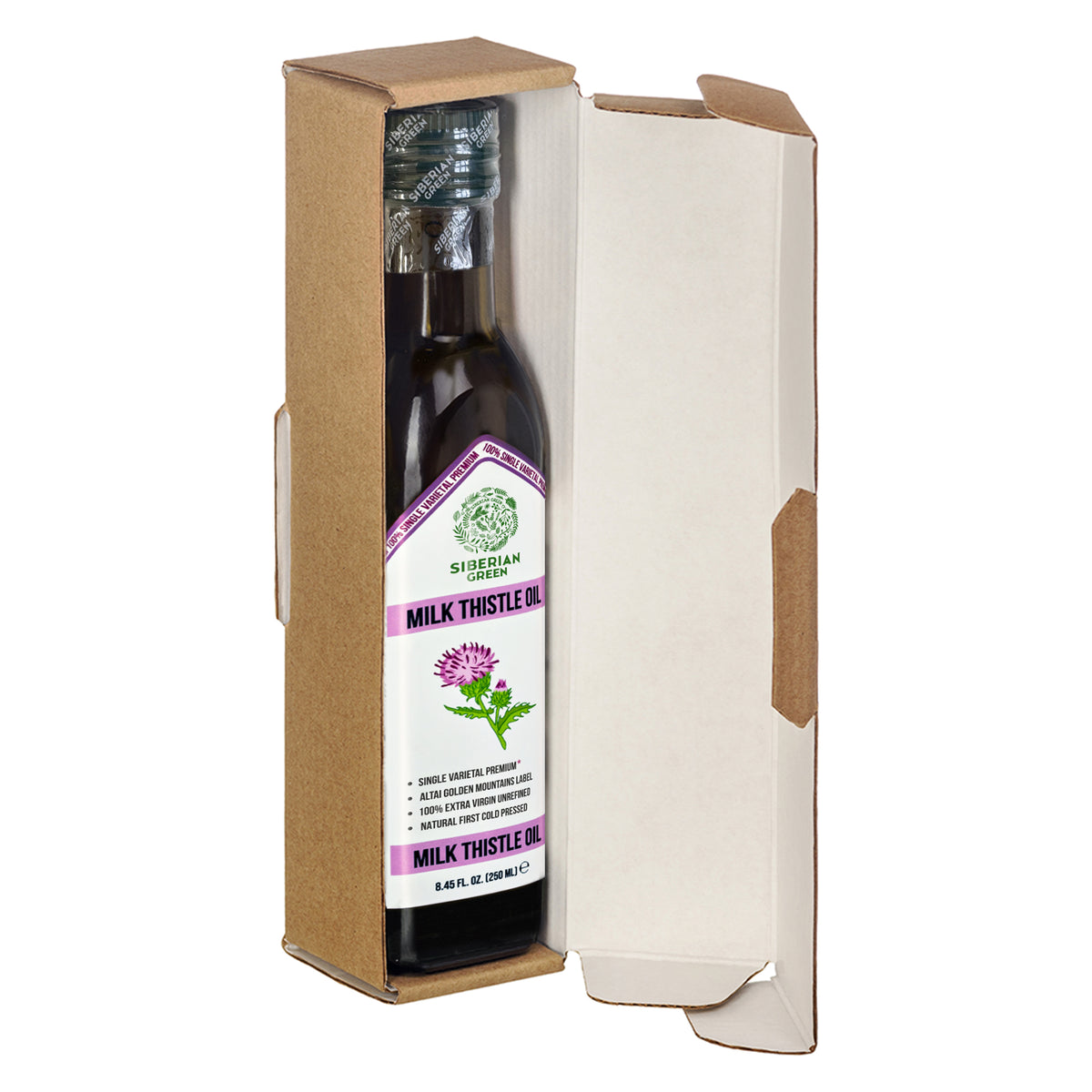 Olio di cardo mariano verde siberiano - 250ml Extravergine spremuto a freddo