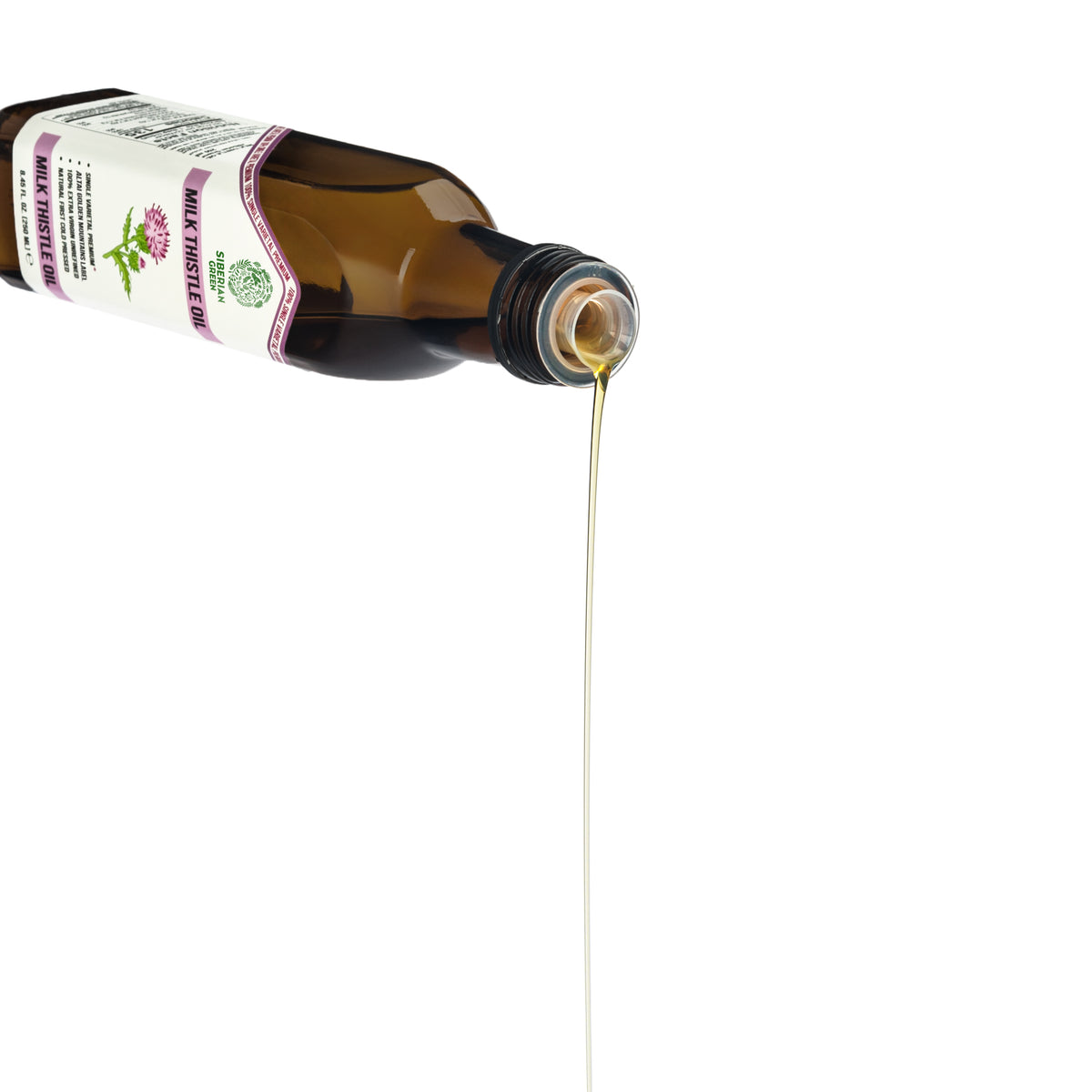 Olio di cardo mariano verde siberiano - 250ml Extravergine spremuto a freddo