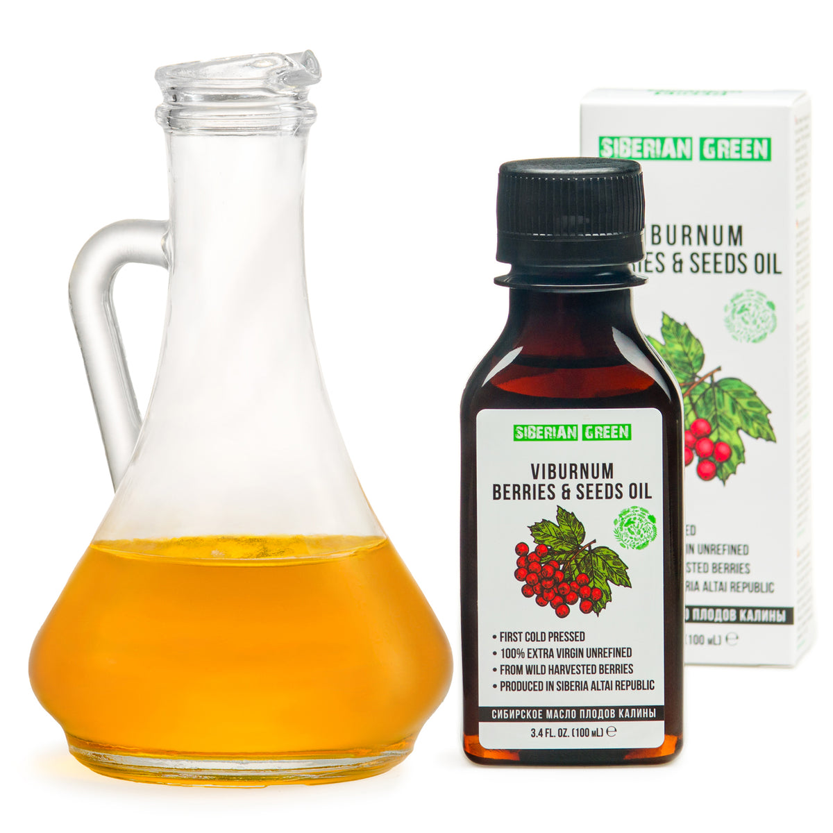 Olio di Viburno Siberiano Palla di Neve Extra Vergine Spremuto a Freddo 100 ml