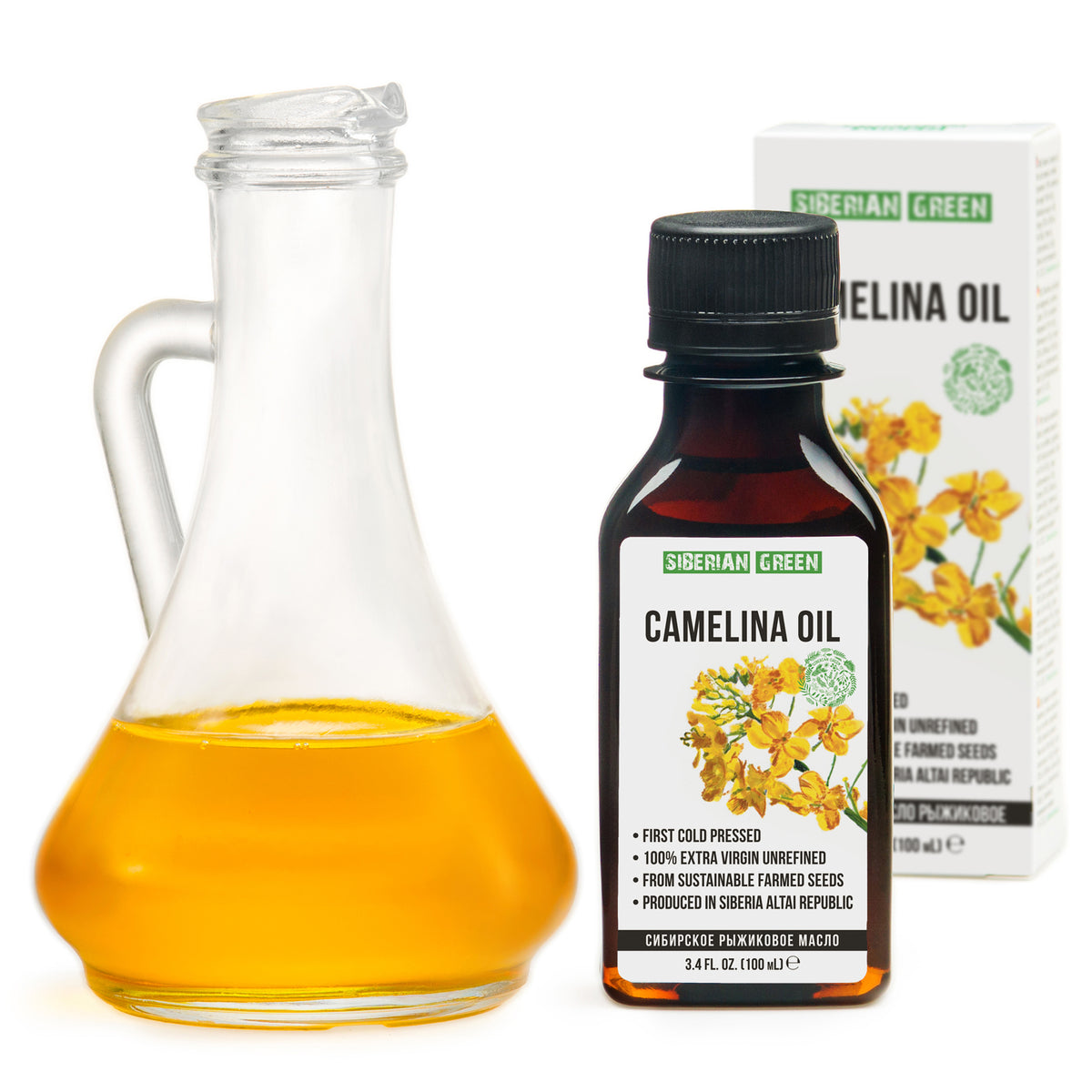 Olio di camelina siberiana - Extravergine, spremuto a freddo (100 ml)