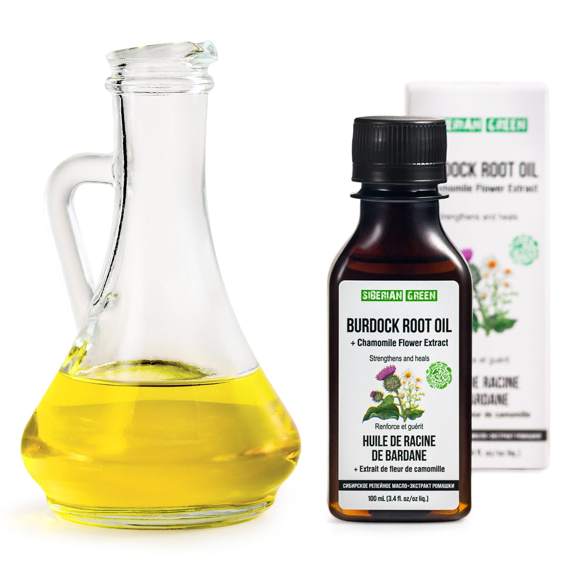 Olio di bardana con camomilla 
