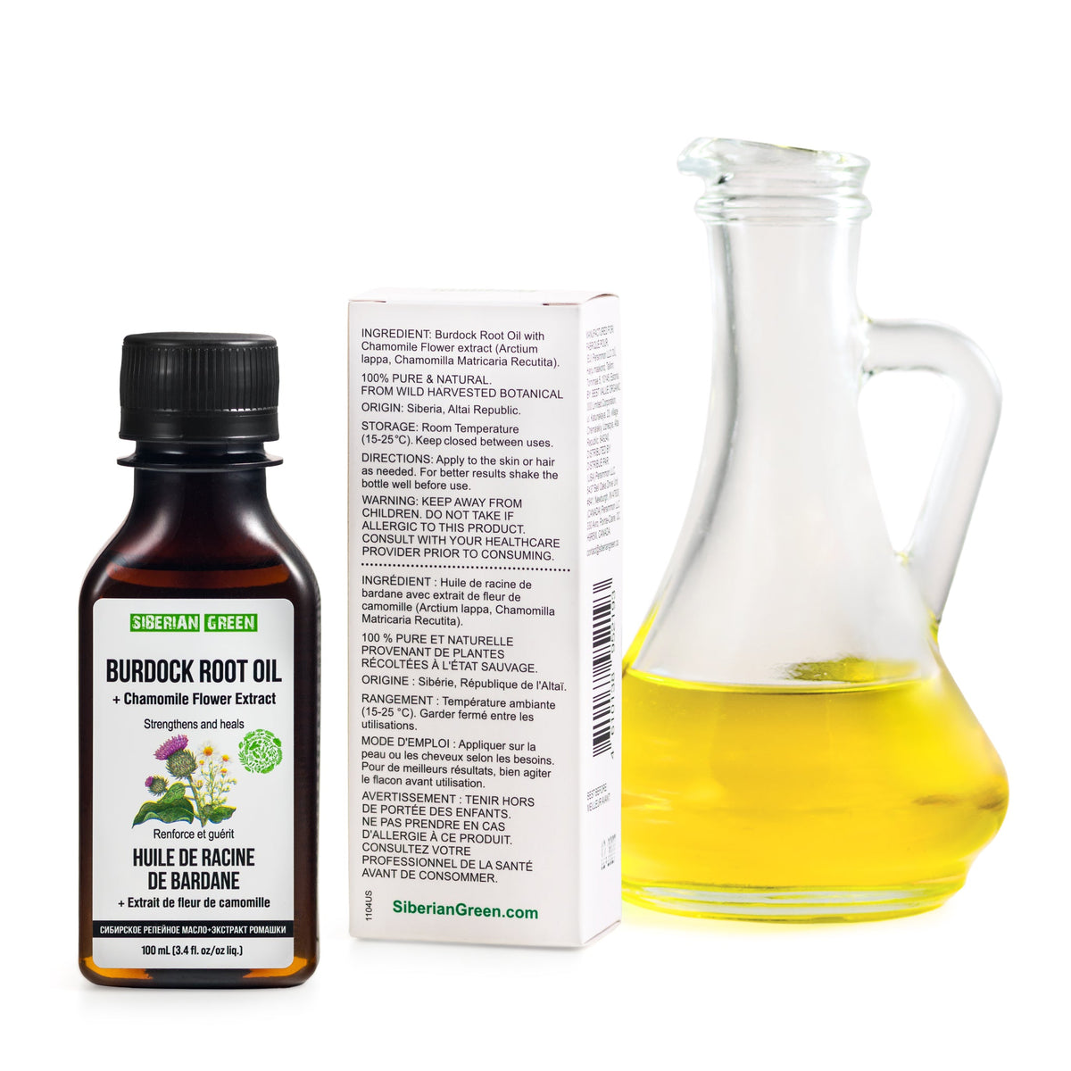 Olio di bardana con estratto di camomilla