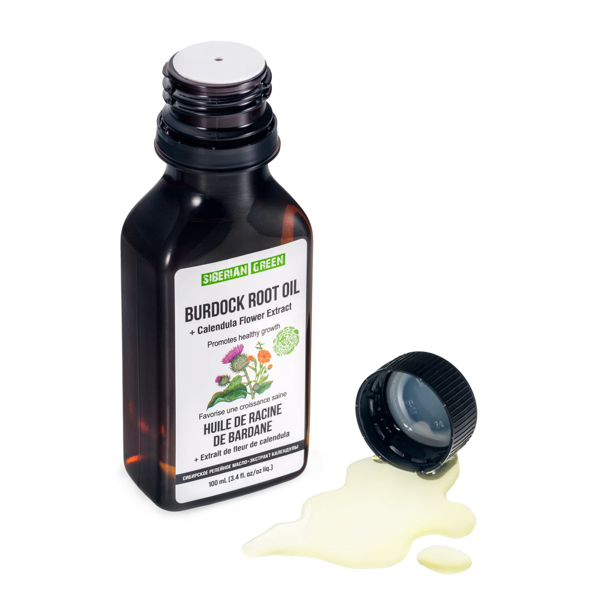 Olio di bardana con estratto di calendula