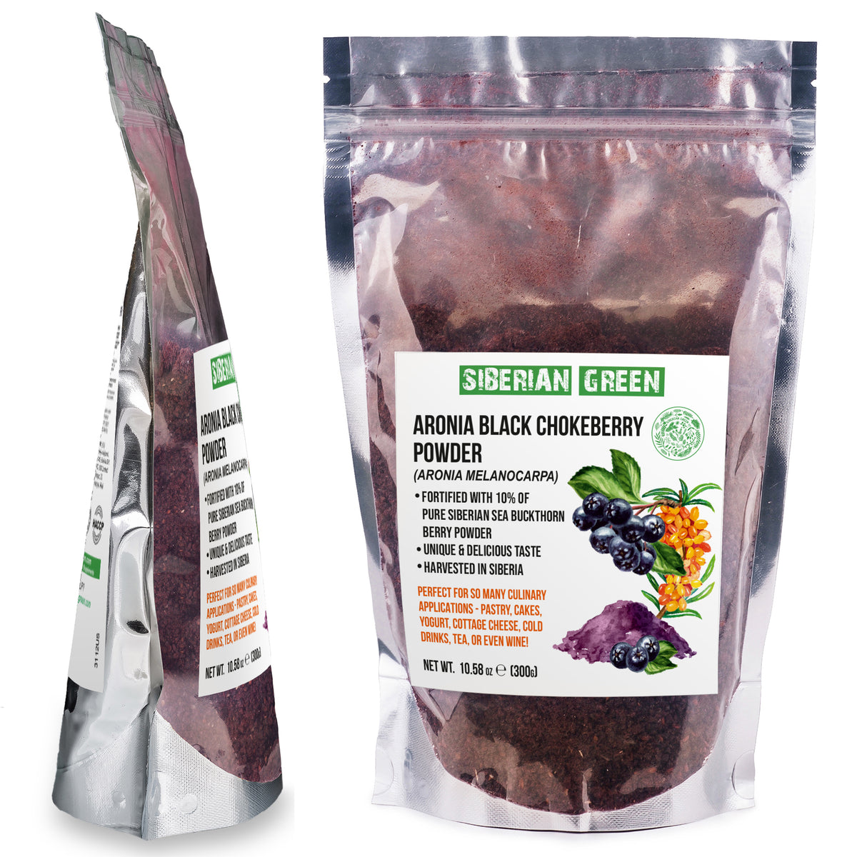 Polvere di Aronia Premium raccolta in natura arricchita con olivello spinoso - 300 g