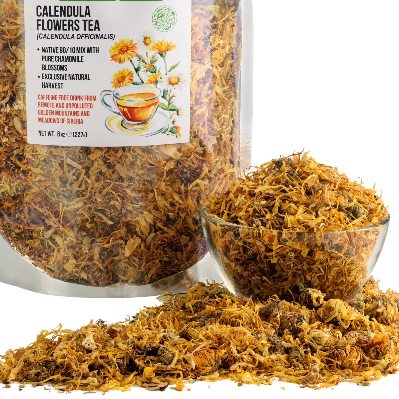 Balsamo alle erbe di Chaga - con miscela di fiori di calendula siberiana e camomilla - 227 g