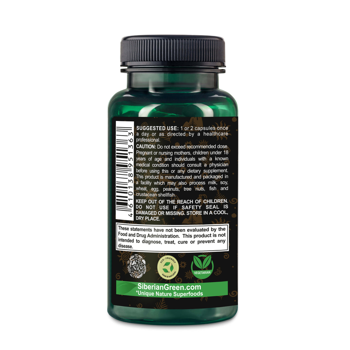 Capsule vegane di Shilajit delle Montagne d'Oro - 500mg | 90 Count