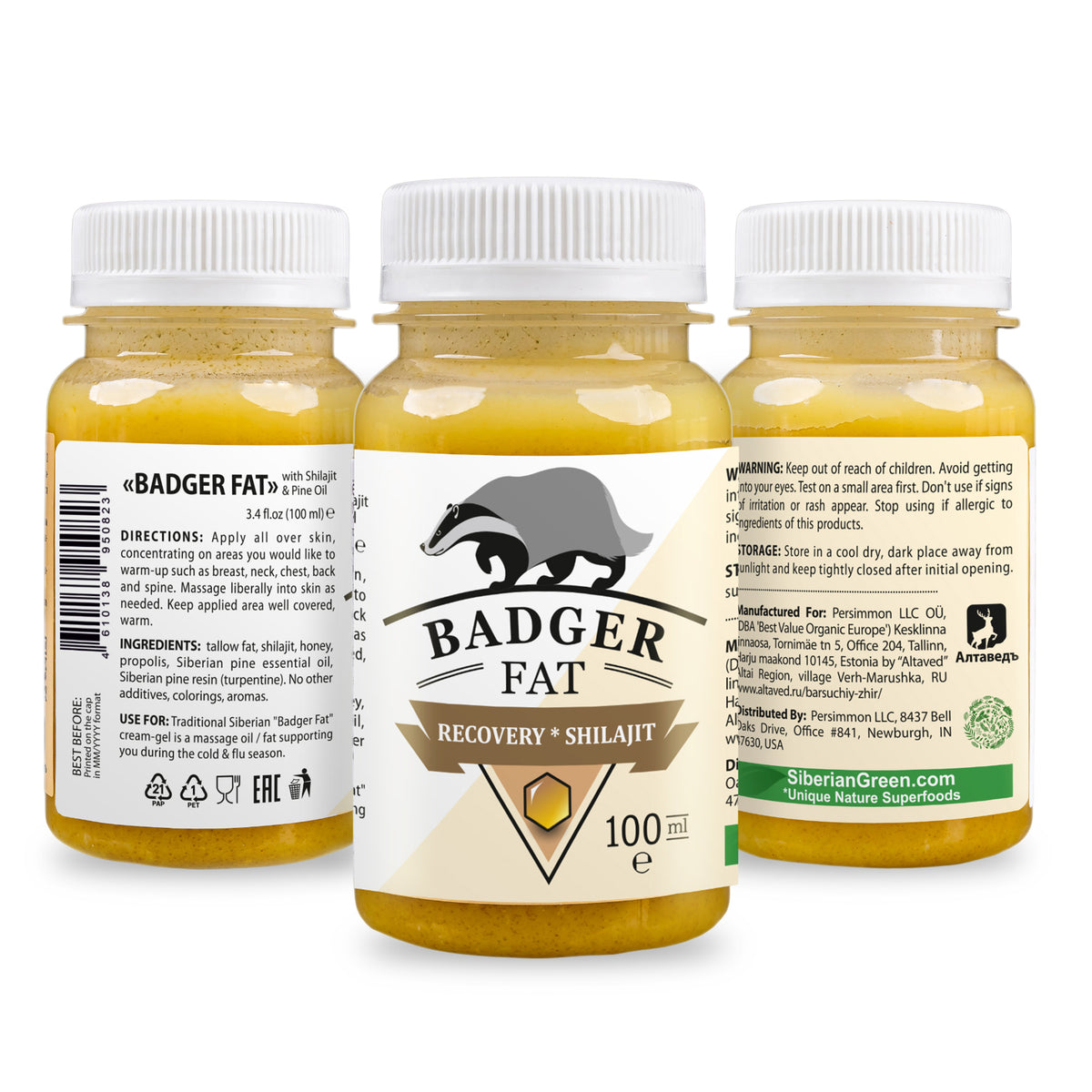 Crema-Gel di grasso di tasso di Siberian Wellness: Sollievo naturale