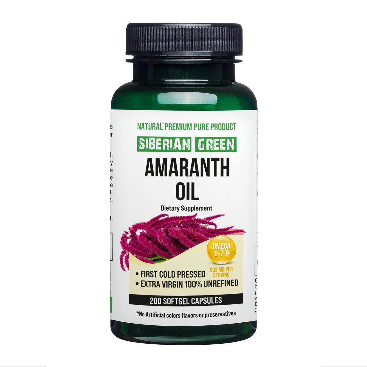 Capsule di olio di semi di amaranto biologico - 200 capsule molli