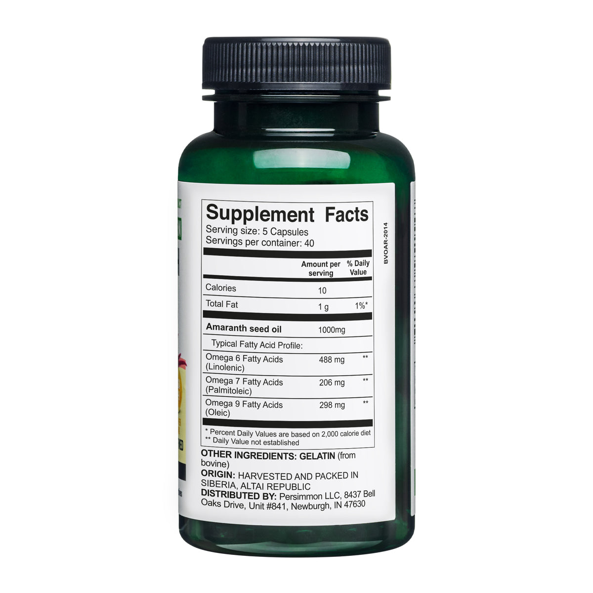 Capsule di olio di semi di amaranto biologico - 200 capsule molli