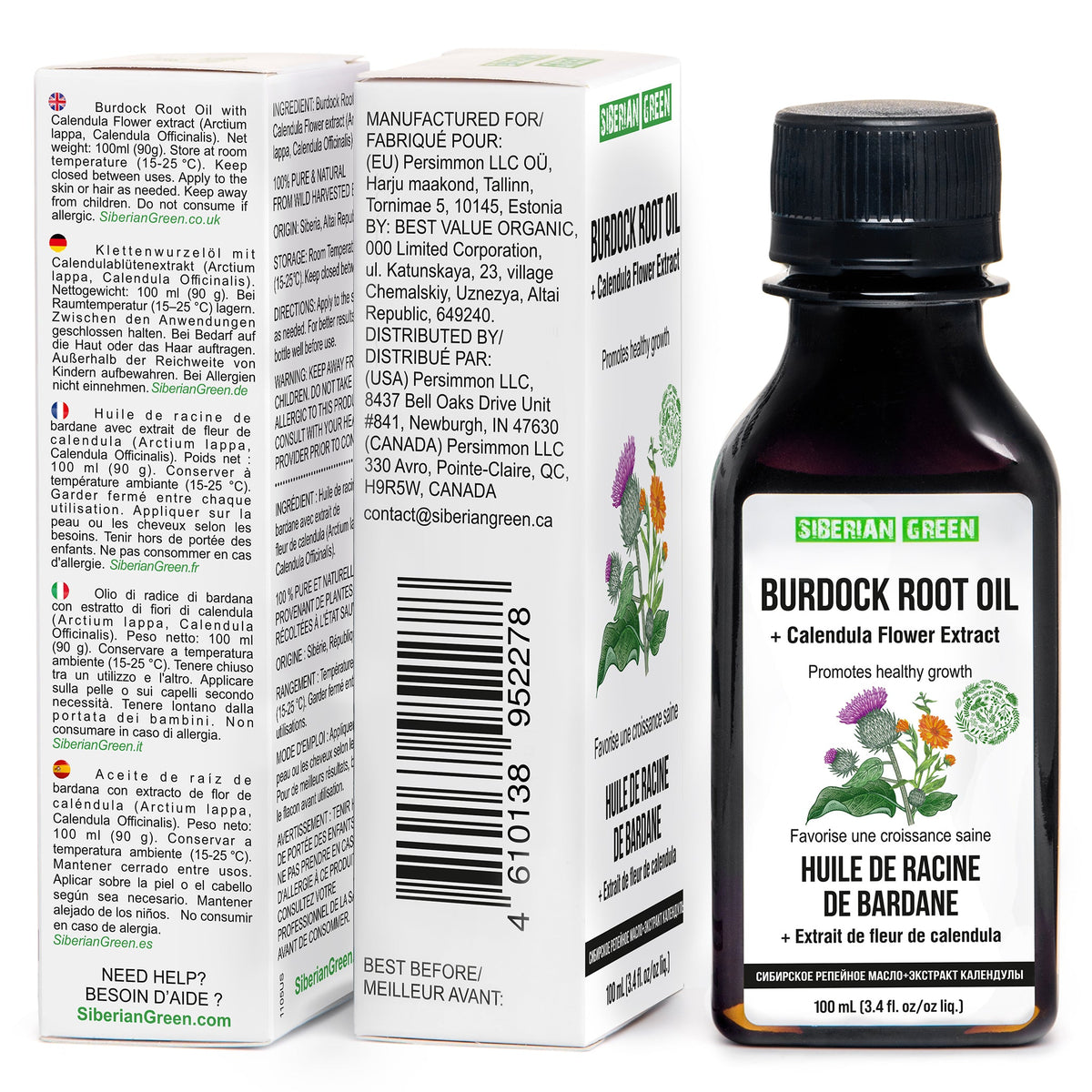 Olio di bardana per i capelli