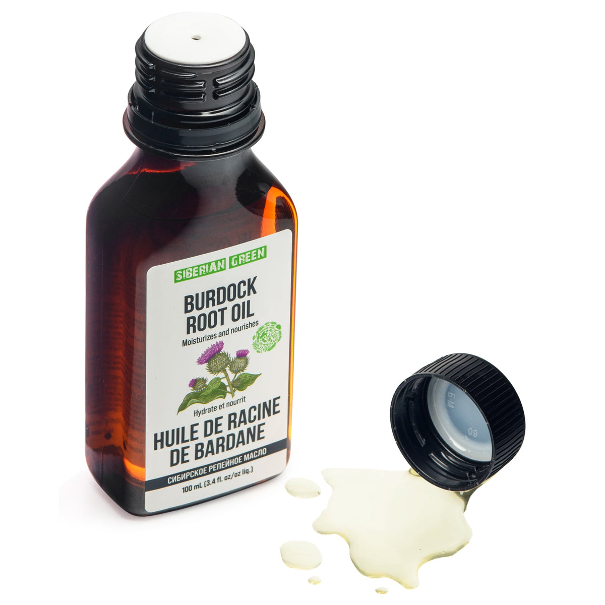 Olio puro di bardana
