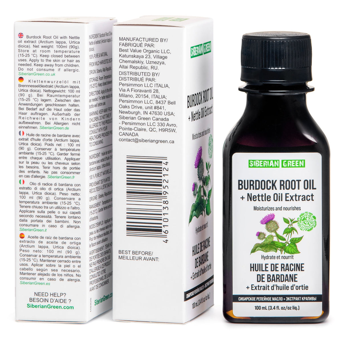 Olio di bardana per i capelli