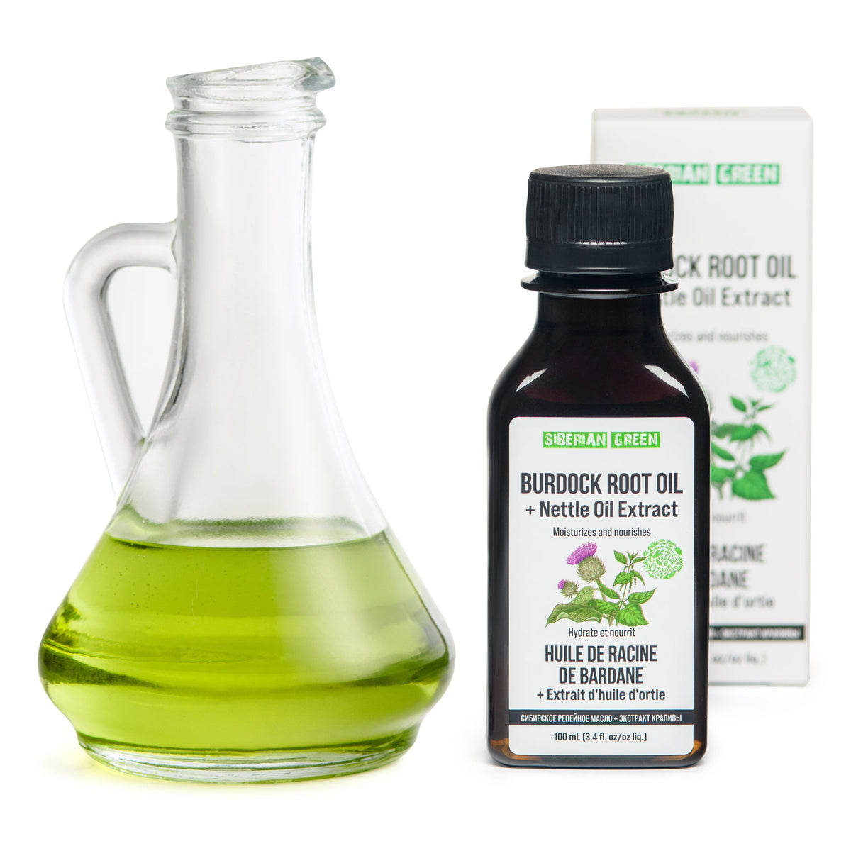 Olio di bardana Olio di ortica