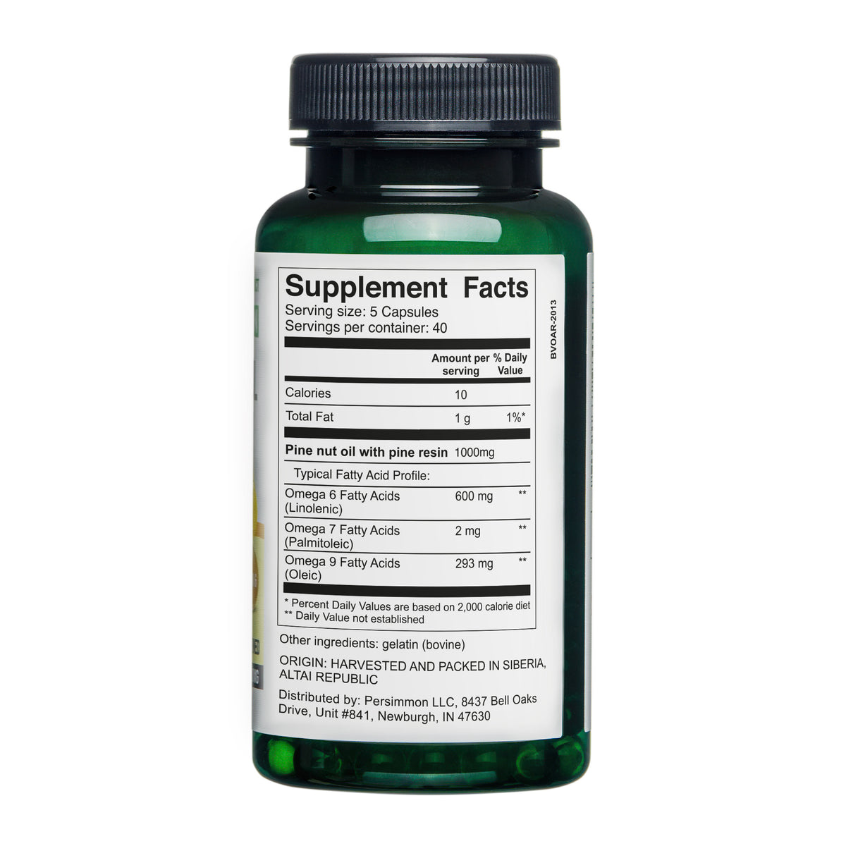 Capsule di olio di pino siberiano con resina di pino - 200 capsule molli