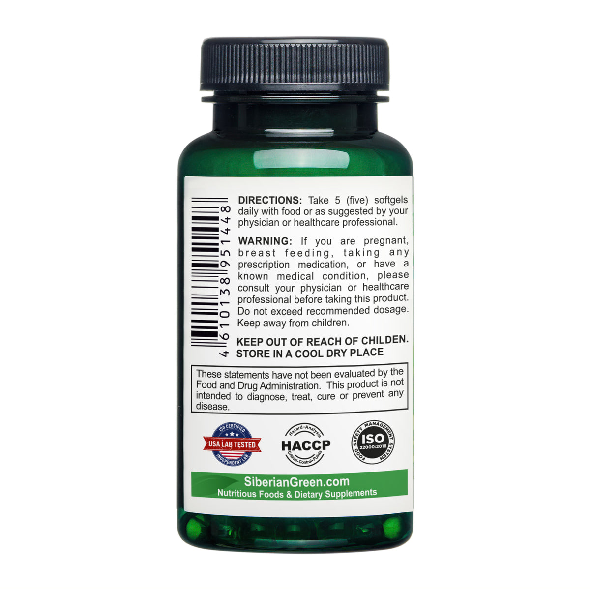 Capsule di olio di pino siberiano con resina di pino - 200 capsule molli