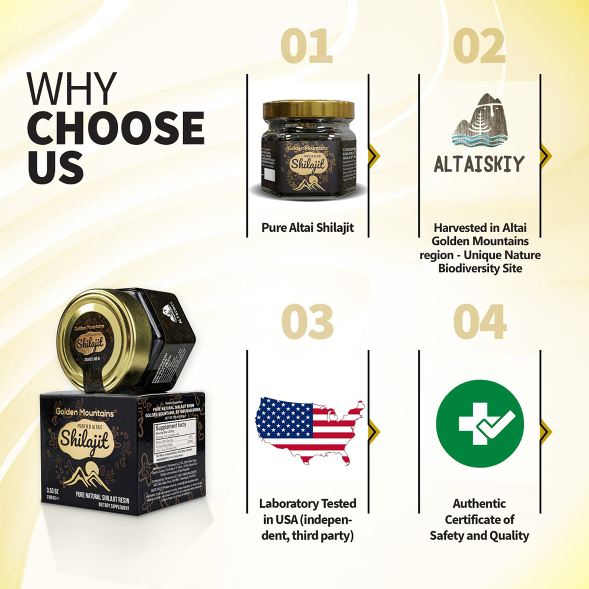Resina di Shilajit delle Montagne d'Oro - Puro potere siberiano dell'Altai