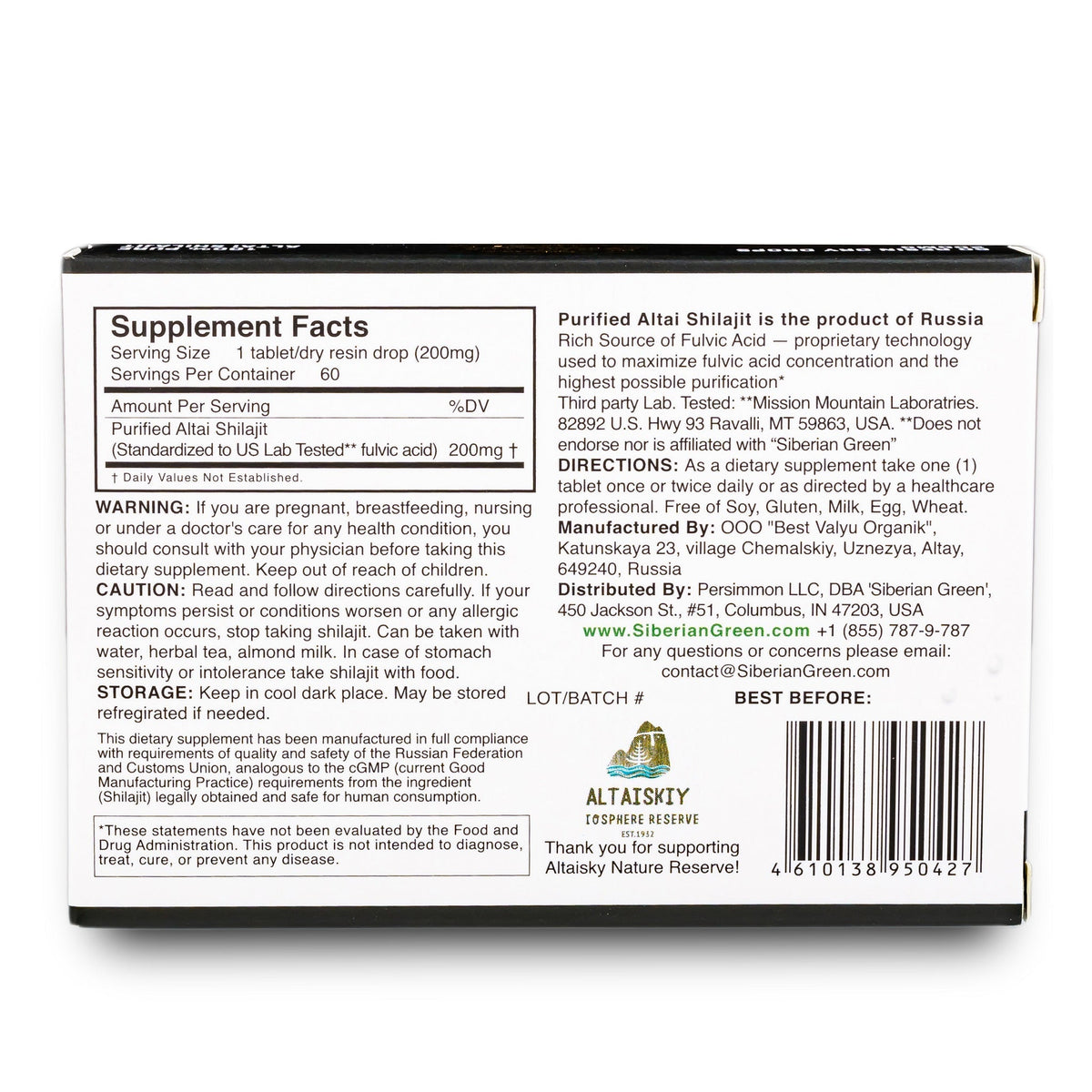 shilajit della montagna d'oro
